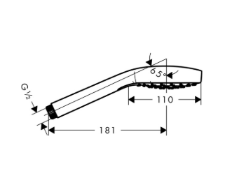 CROMA Select E Handbrause 1jet 110 mm