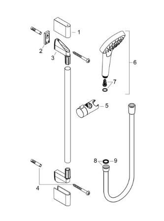 CROMA Select S Wandstangen-Set Multi Unica 900 mm
