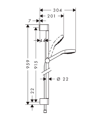 CROMA Select S Wandstangen-Set Multi Unica 900 mm