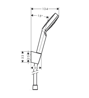 CROMETTA Wannen-Brause-Set 1jet 1250 mm, 14 l/min, weiß/chrom