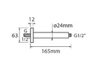 DIANA L200 Deckenhalter, mit Rosette 165 mm