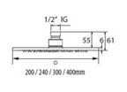 DIANA L200 Kopfbrause 6 mm rund