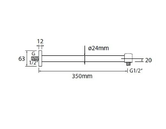 DIANA L200 Wandhalter, mit Rosette DIANA L200 Wandhalter
