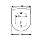 DIANA S100 WC-Sitz mit Take off softclose, Scharniere Edelstahl