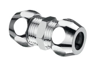 Doppelquetschverschraubung, gerade für Kupferrohr 10 mm