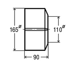 Klapprosette Kunststoff 110 x 165 x 90 mm weiß