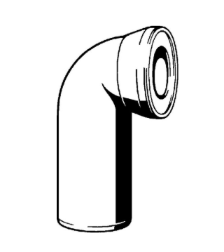 WC-Anschlussbogen 90°