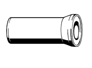 WC-Anschlussstutzen 400 mm lang